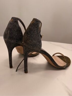 Stuart Weitzman Gold Metallic Ankle-Strap Heels